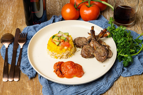 Keto Lamb Chops with Cauliflower Rice